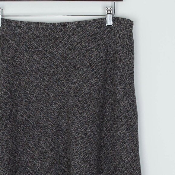 Chirstopher & Banks Womens Tweed Maxi Skirt Size 12 Flowy Academic Professional - Picture 2 of 8